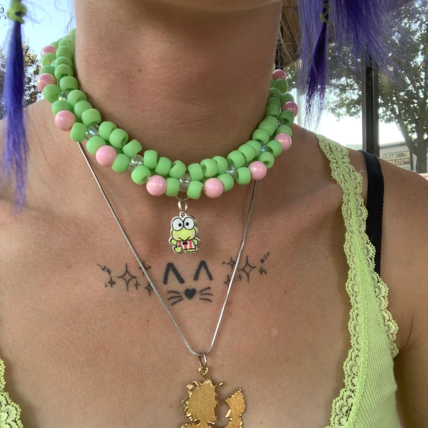 Keroppi Kandi Adjustable Choker