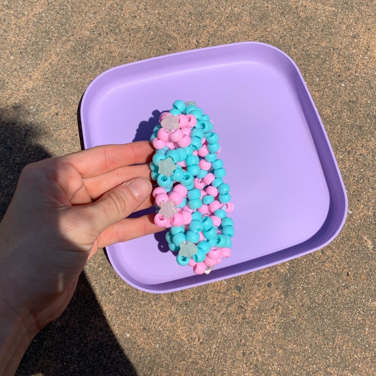 Cotton Candy Sky Spiked Cuff (Glow In The Dark)